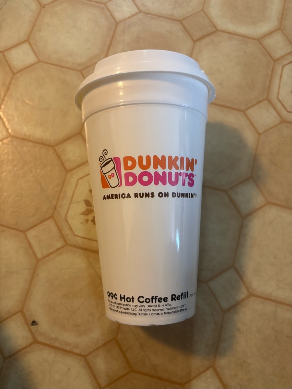 Dunkin' Donuts Reusable White Coffee Tumbler